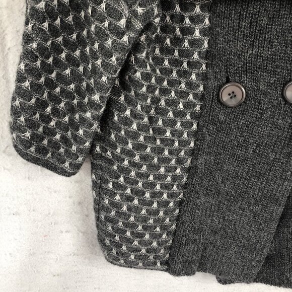 Classic Alpaca Sweater Womens Medium Gray SBaby Alpaca Big Collar Artsy NEW - Picture 15 of 16